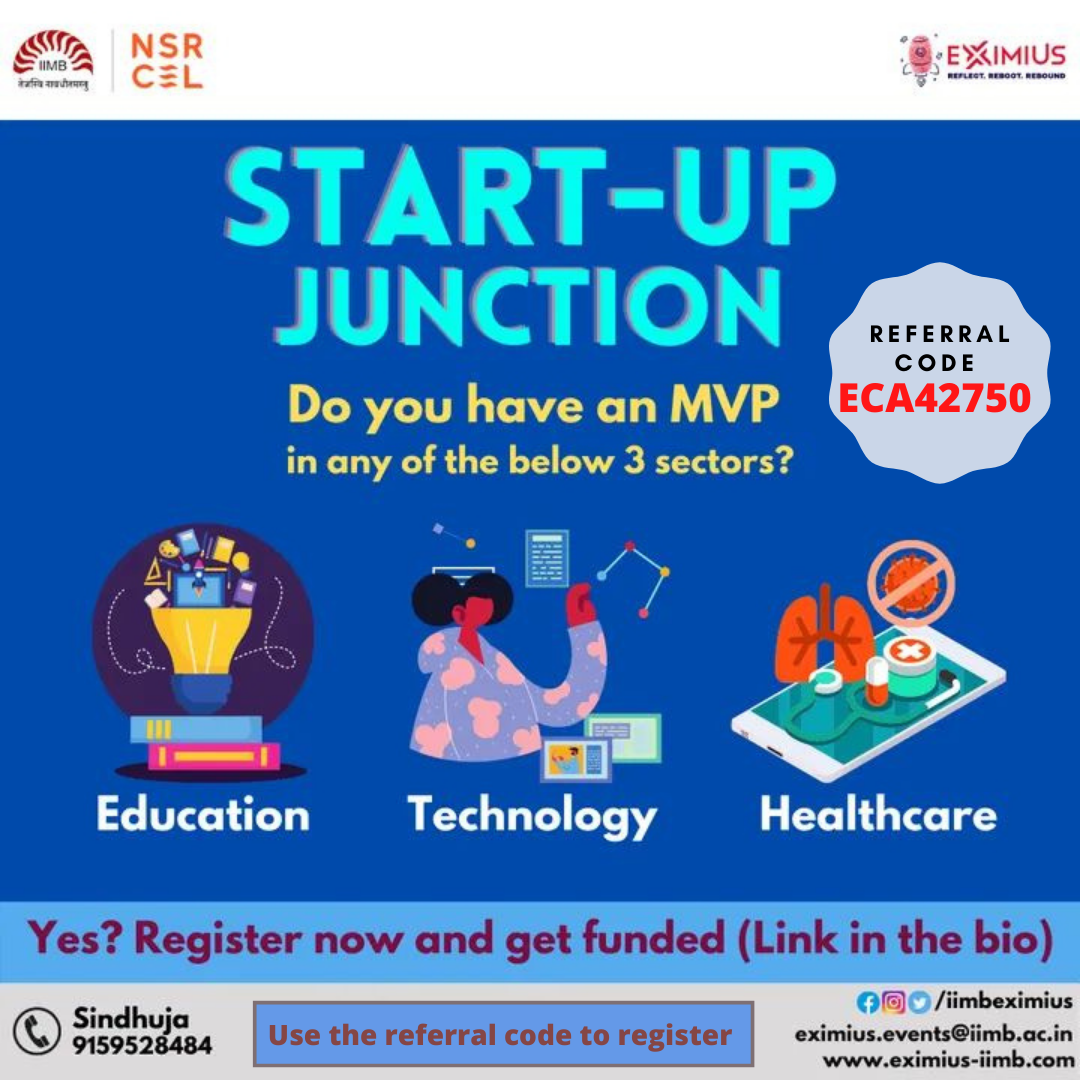 StartUp Junction 2021, IIM Bangalore, StartupExpo, Bengaluru